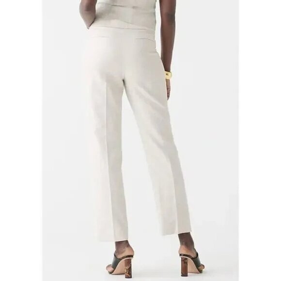 J. Crew Women's Kate Straight Leg Staight Pant Classic Ivory Size 4T NWT - Picture 2 of 8